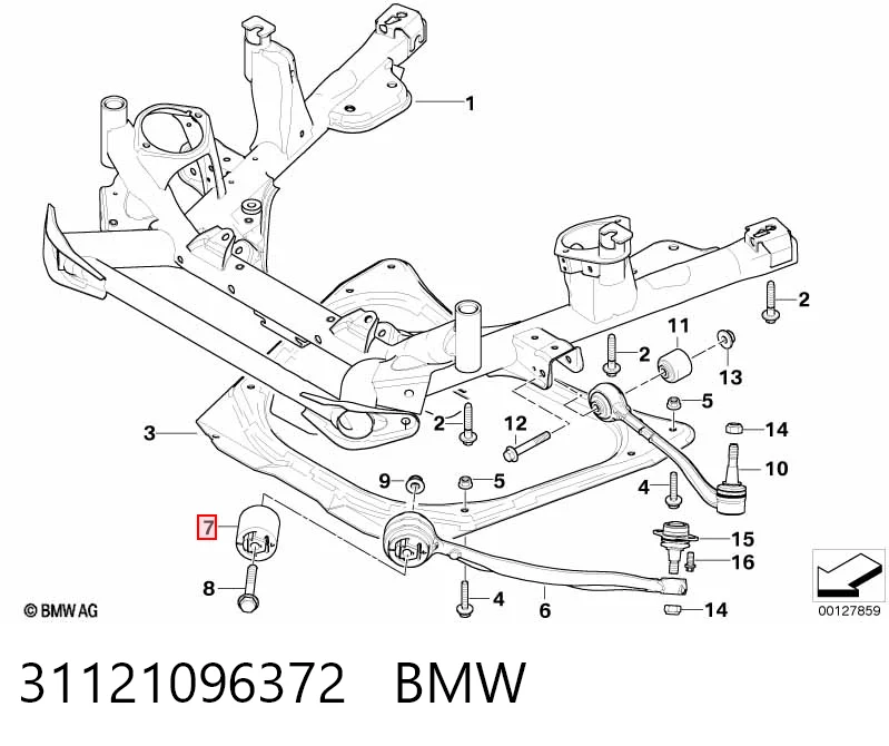 31121096372 BMW Сайлентблок нижнего переднего рычага