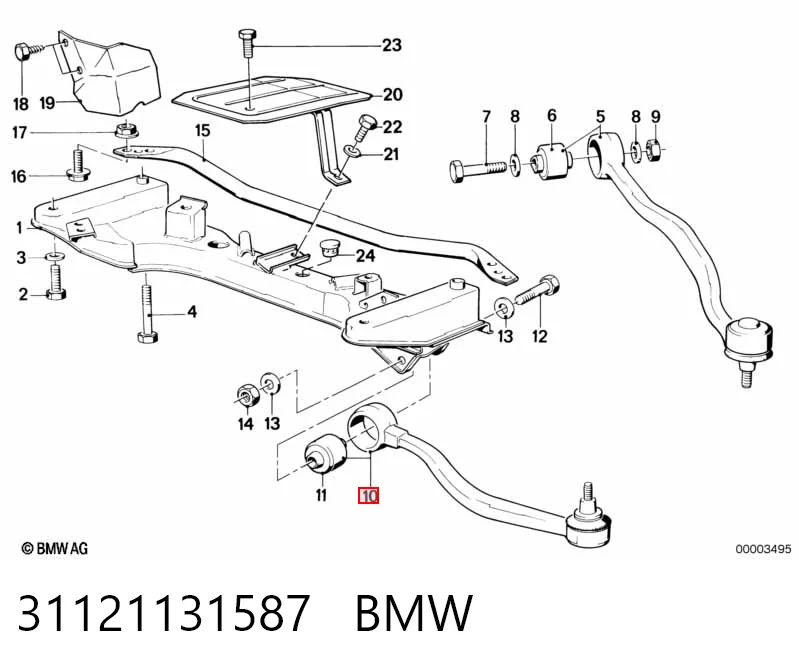 31121131587 BMW Рычаг передней подвески нижний левый