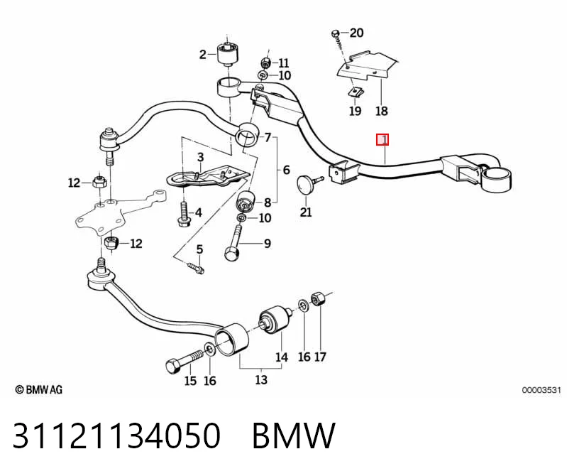 Подрамник передней подвески на BMW 7  E32