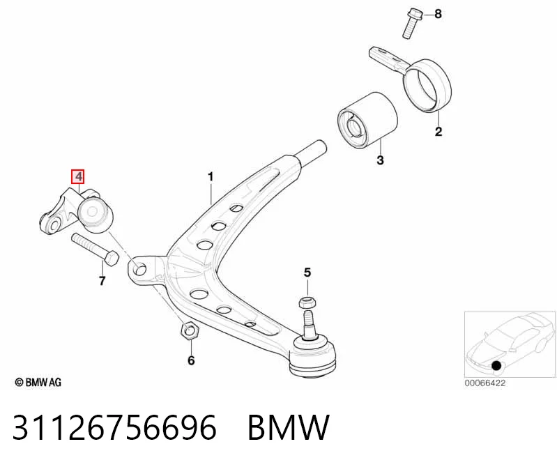 31126756696 BMW Правая нижняя шаровая опора