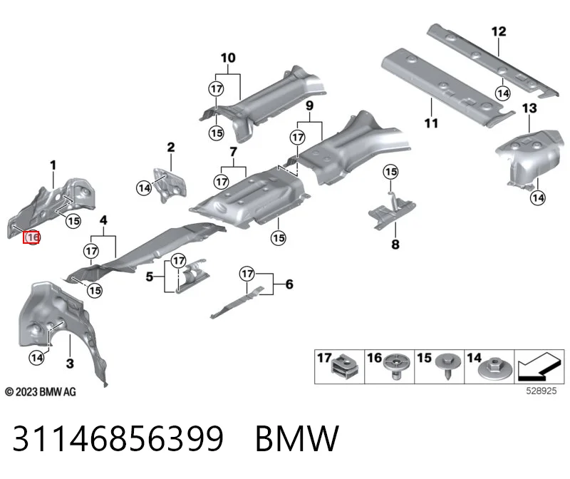 31146856399 BMW Закладная гайка под саморез