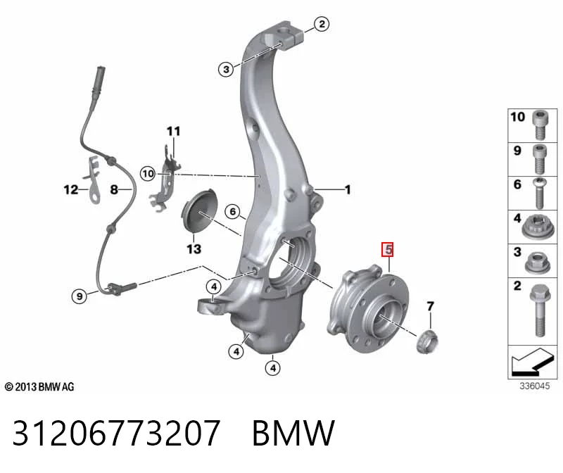 31206773207 BMW Ступица колеса передняя