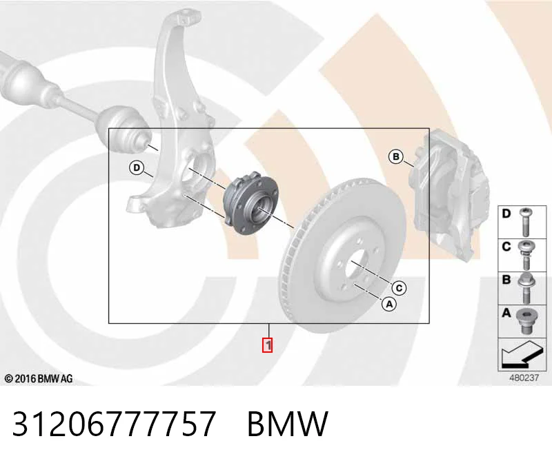 31206777757 BMW Ступица колеса передняя