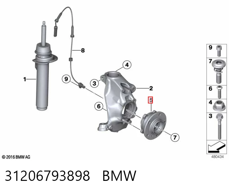 31206793898 BMW Ступица колеса передняя