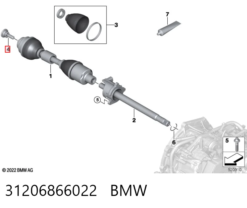 45027 Lemforder Болт крепления ступицы