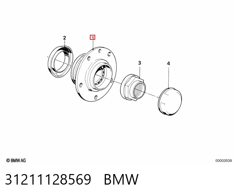 31211128569 BMW Ступица колеса передняя