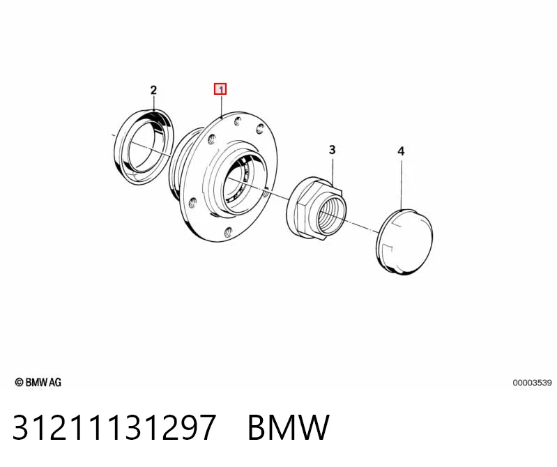 31211131297 BMW Ступица колеса передняя