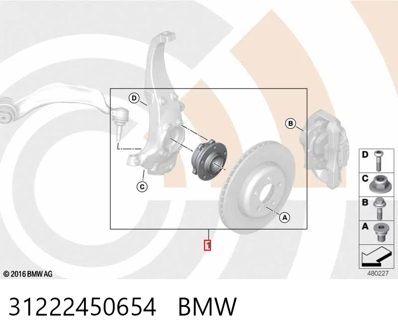 Ступица передняя BMW 31222450654