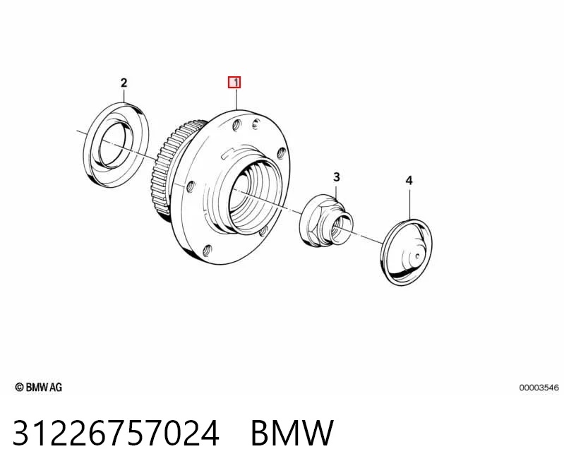 Ступица передняя BMW 31226757024