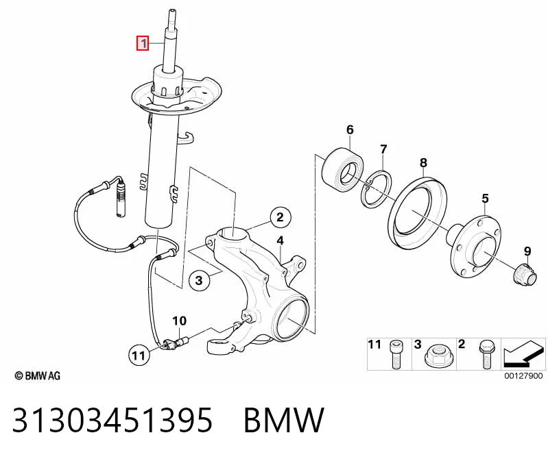 31303451395 BMW Амортизатор передний левый