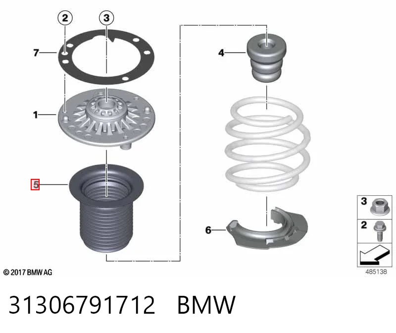 31306791712 BMW Пыльник стойки передней
