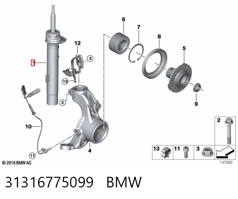Амортизатор передней подвески левой Maxgear MGA5972 цена, от 49.57 USD
