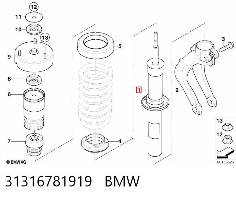 31316781919 BMW Стойка передняя