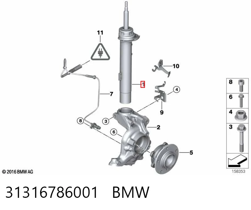 31316786001 BMW Амортизатор передний левый