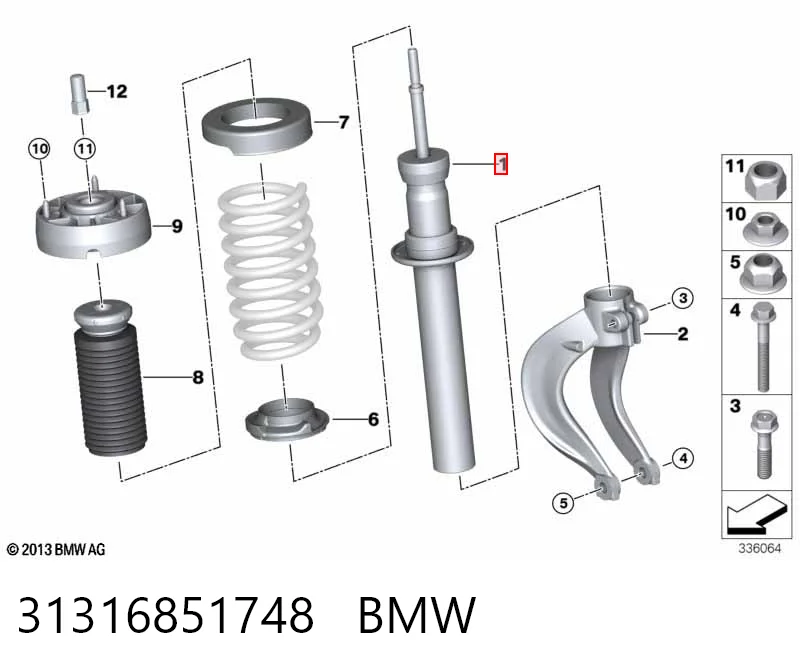 31316851748 BMW Стойка передняя