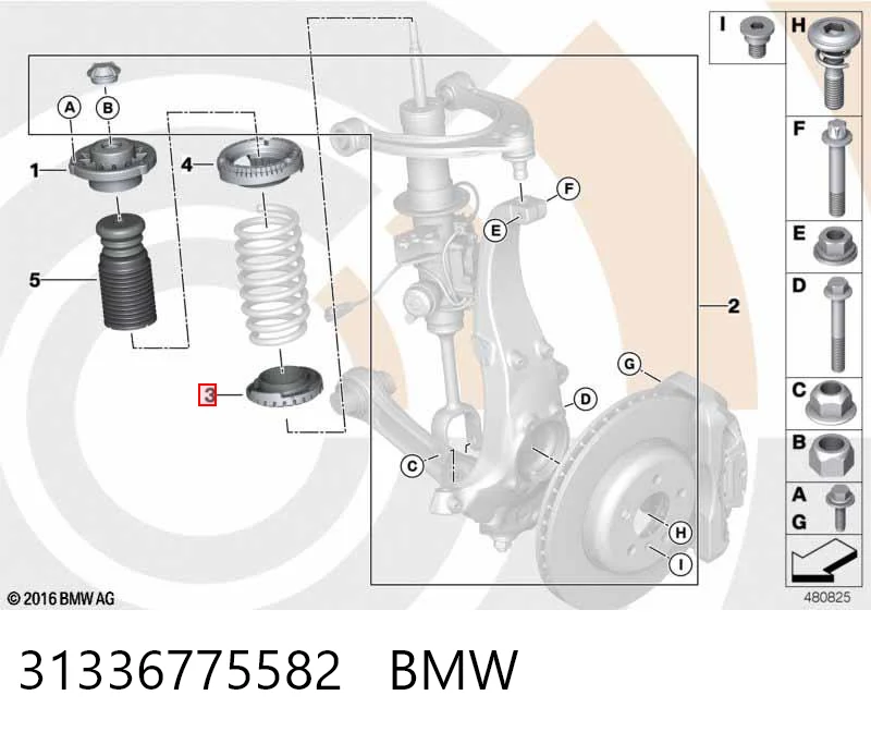 31336775582 BMW Проставка (резиновое кольцо) пружины передней нижняя