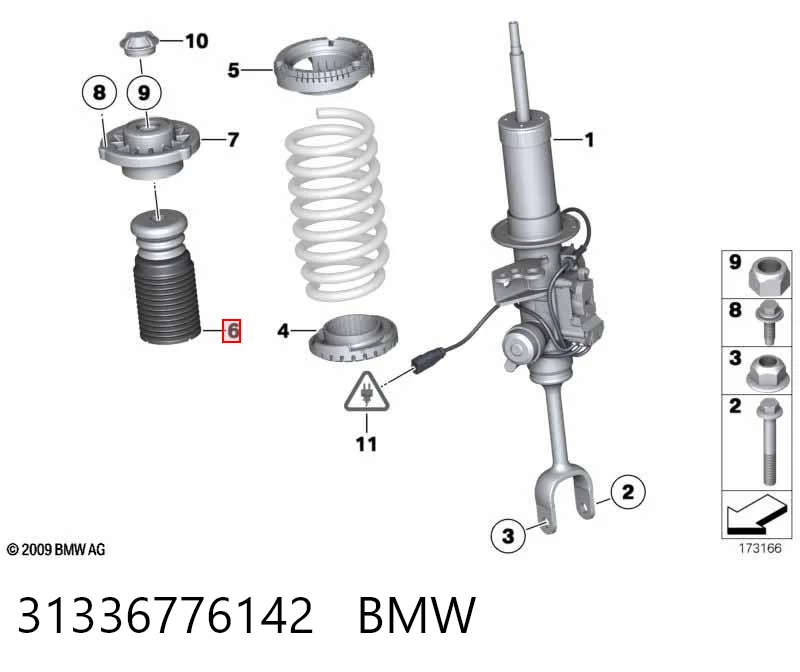 31336776142 BMW Буфер амортизатора переднего