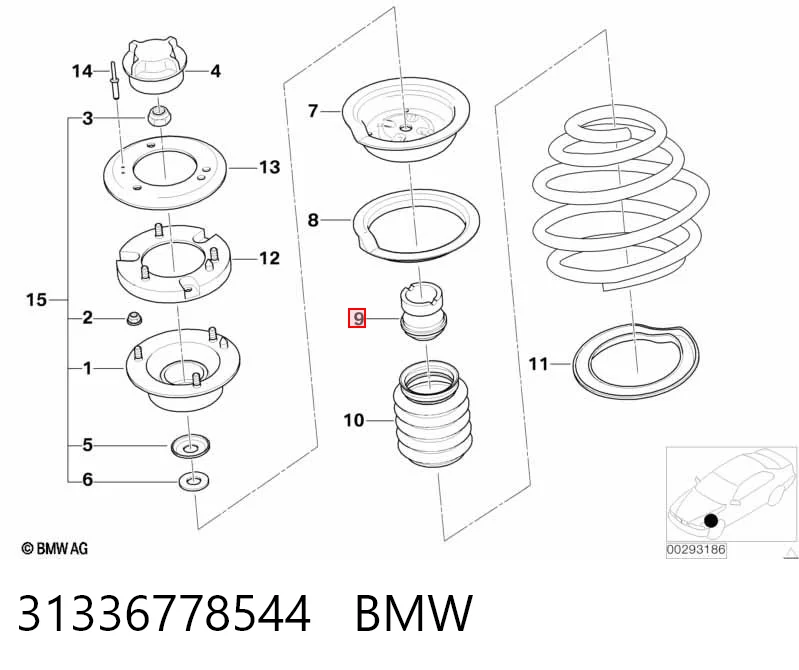 1094751 BMW Буфер амортизатора переднего