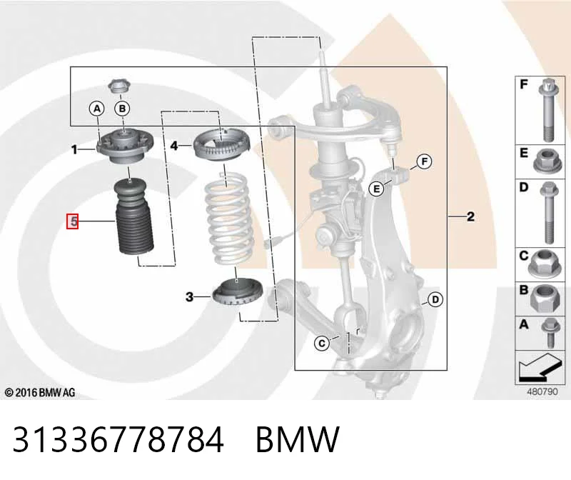 31336778784 BMW Буфер амортизатора переднего