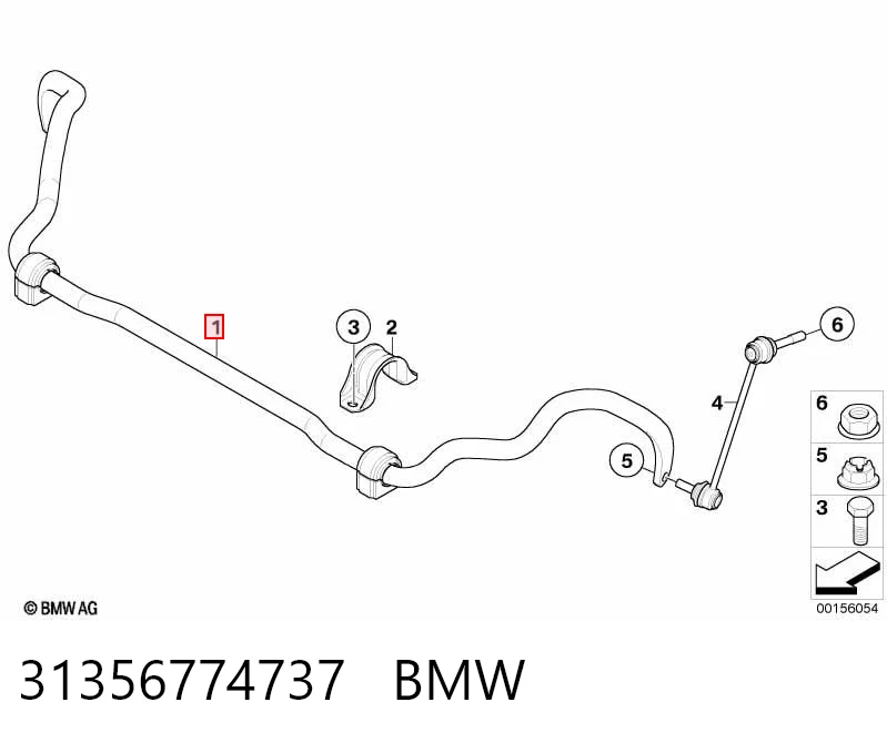 Стабилизатор передней устойчивости на BMW X6  E71