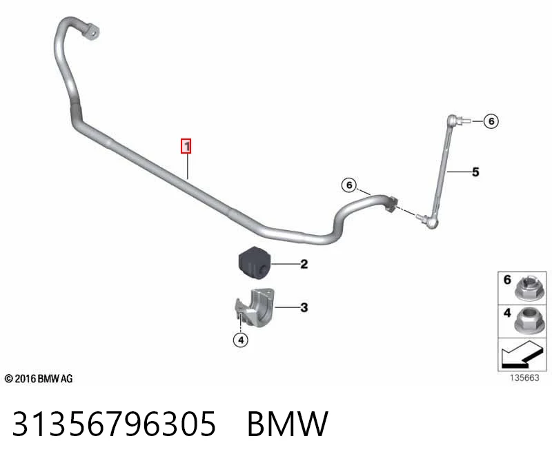 Стабилизатор передней устойчивости на BMW 1  E81