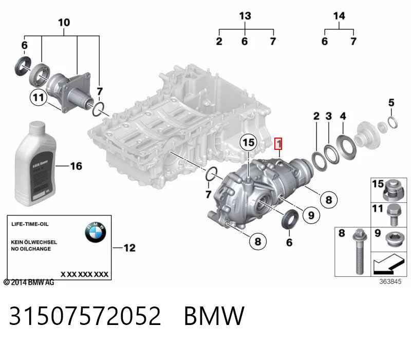 31507572052 BMW Редуктор колесный моста переднего