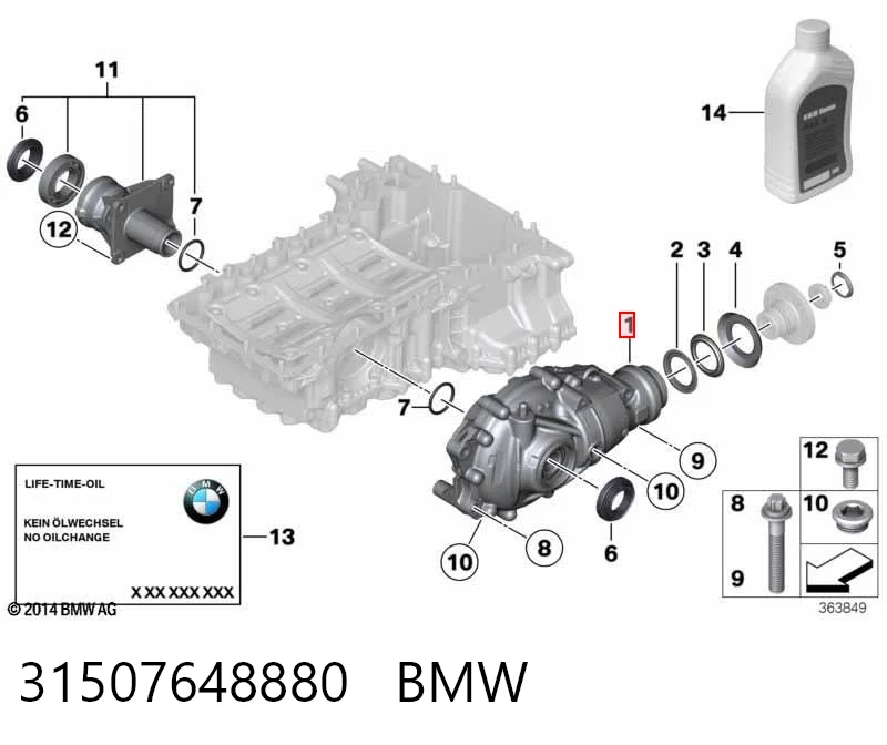31507648880 BMW Мост ведущий передний в сборе
