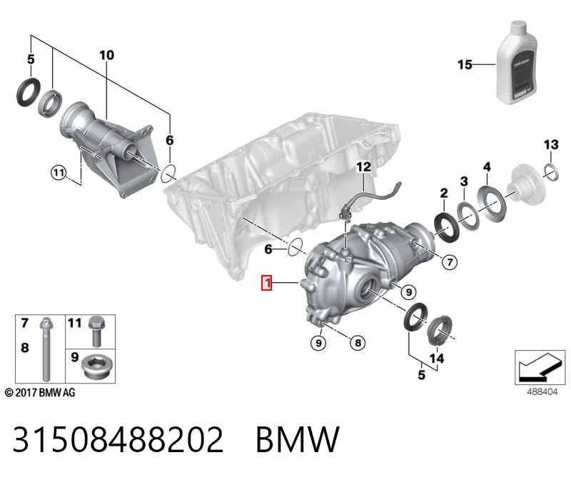 31508488202 BMW Редуктор колесный моста переднего