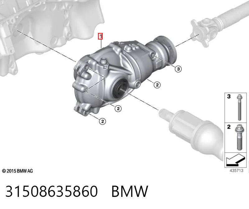 31508635860 BMW Редуктор колесный моста переднего