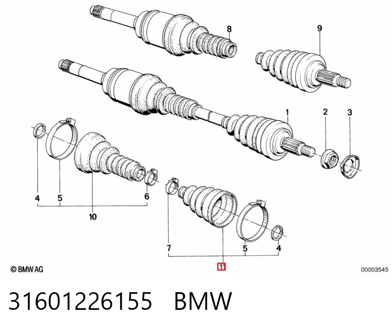 Купить Пыльник ШРУСа наружный Бмв 3  E30