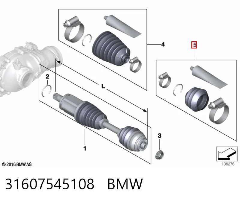 Чехол шруса BMW X6 внедорожник (E71) (2008 - 2014) цена, от 18.13 USD