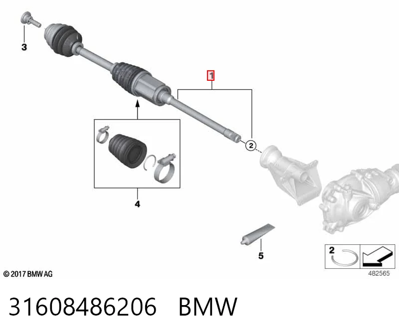 Привод передний правый BMW 8486203 цена, от 436.08 USD