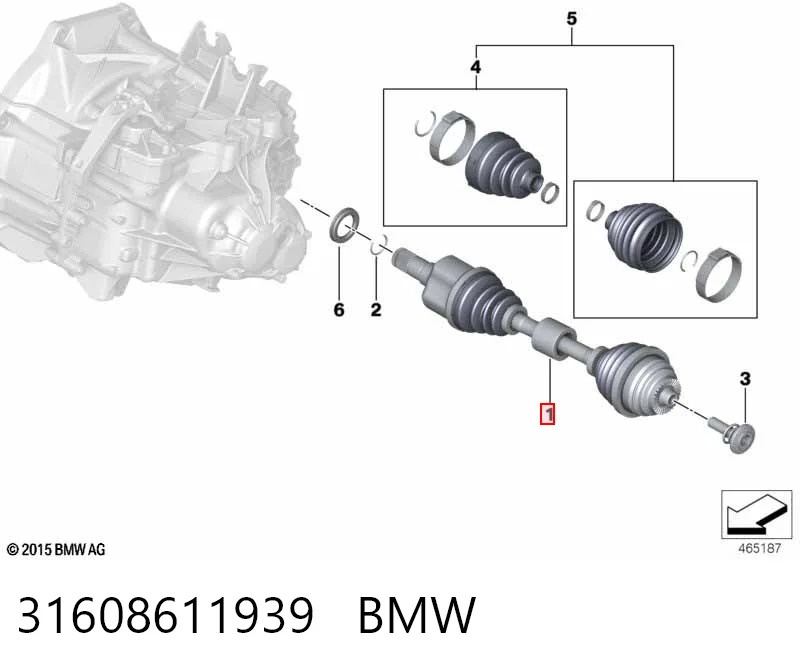 Левая полуось NCV49013 GSP