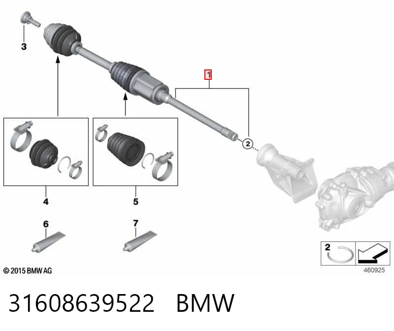 31608639522 BMW Наружная граната