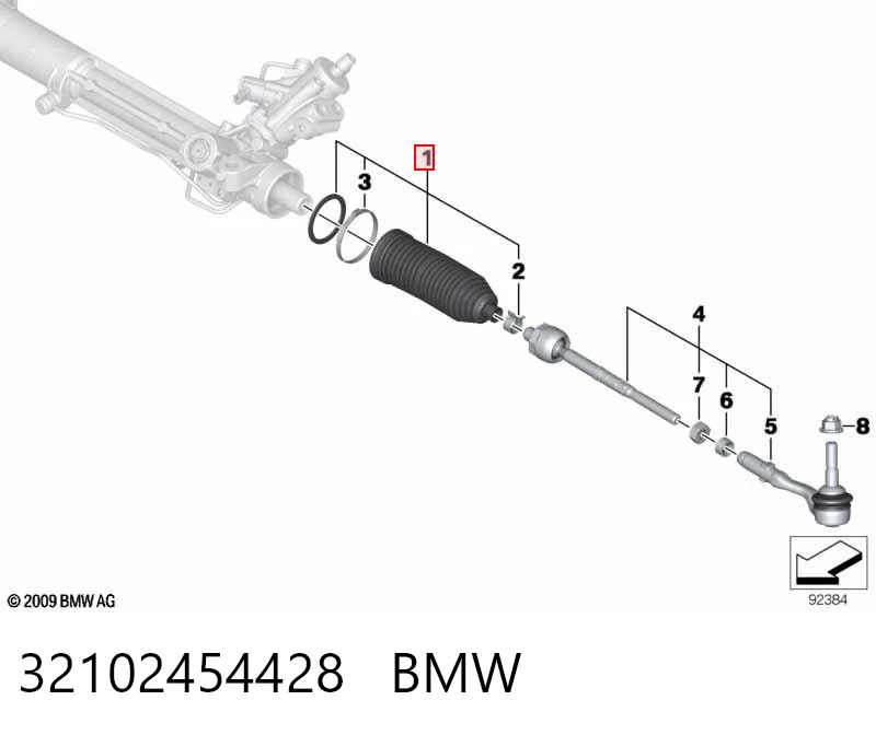 32102454428 BMW Пыльник рулевой тяги
