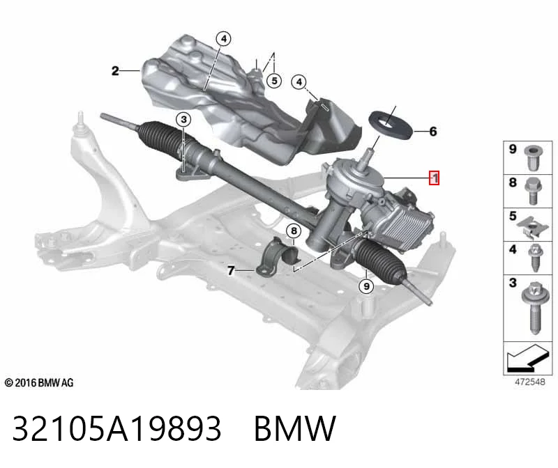 32105A19893 BMW Управление рулевое в сборе