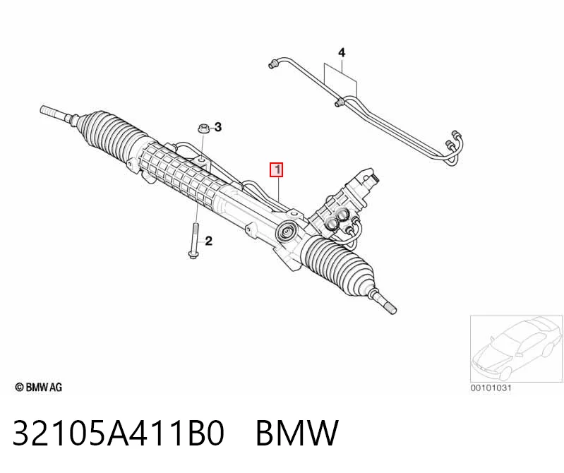32105A411B0 BMW Управление рулевое в сборе
