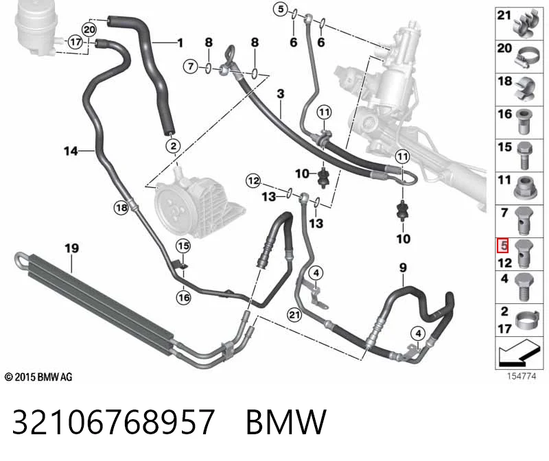 32106768957 BMW Управление рулевое в сборе