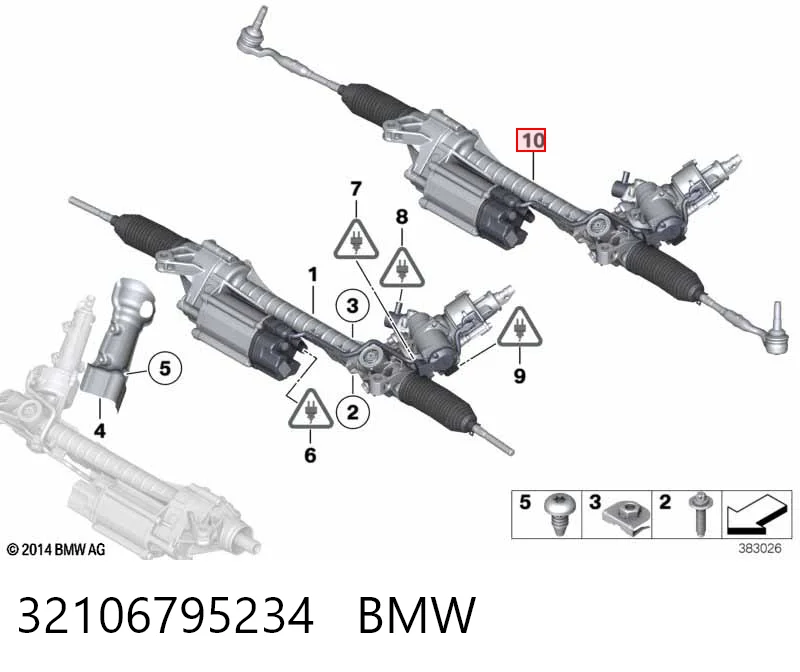 Рулевая рейка BW9106R AGR