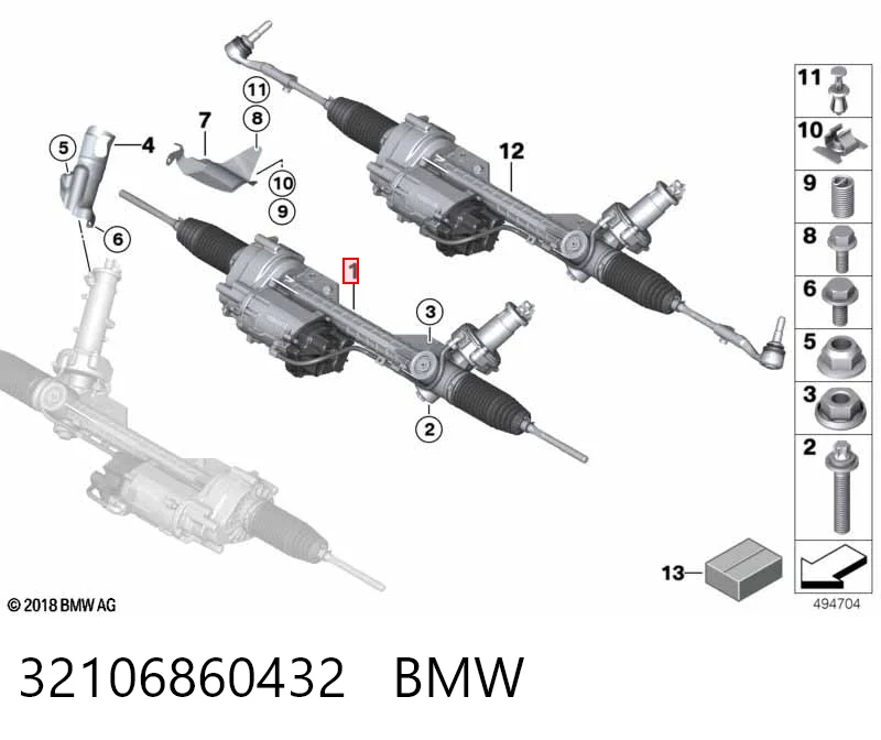 32106860432 BMW Управление рулевое в сборе