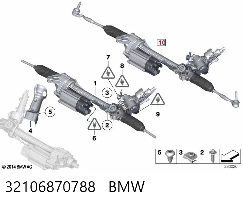 32106870788 BMW Управление рулевое в сборе