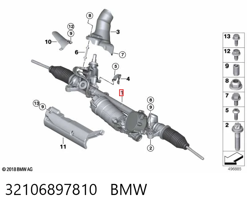 32106897810 BMW Управление рулевое в сборе