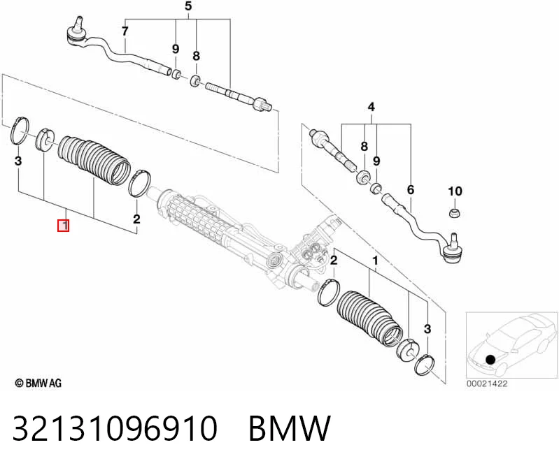 32131096910 BMW Пыльник рулевой тяги