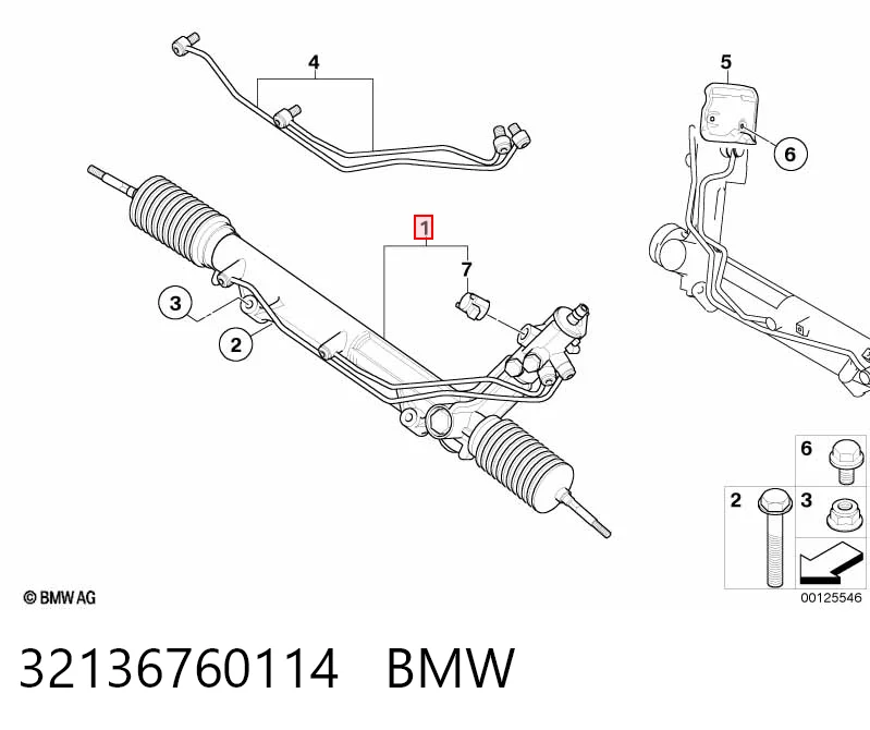 32136760114 BMW Управление рулевое в сборе