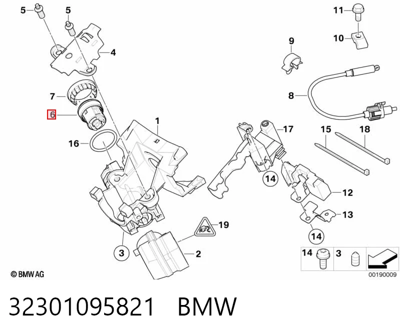 32301095821 BMW Личинка замка зажигания