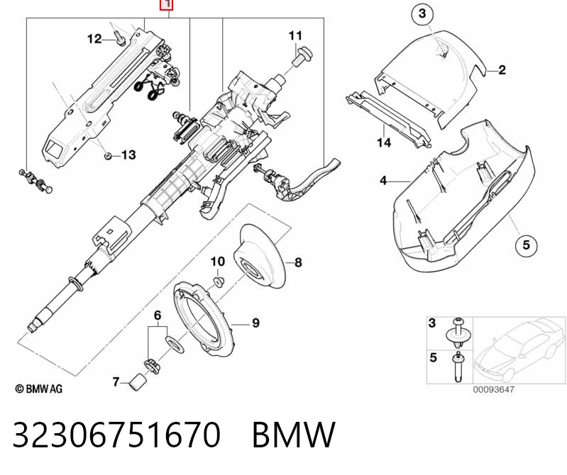 Купить Рулевая колонка Бмв 3  E46