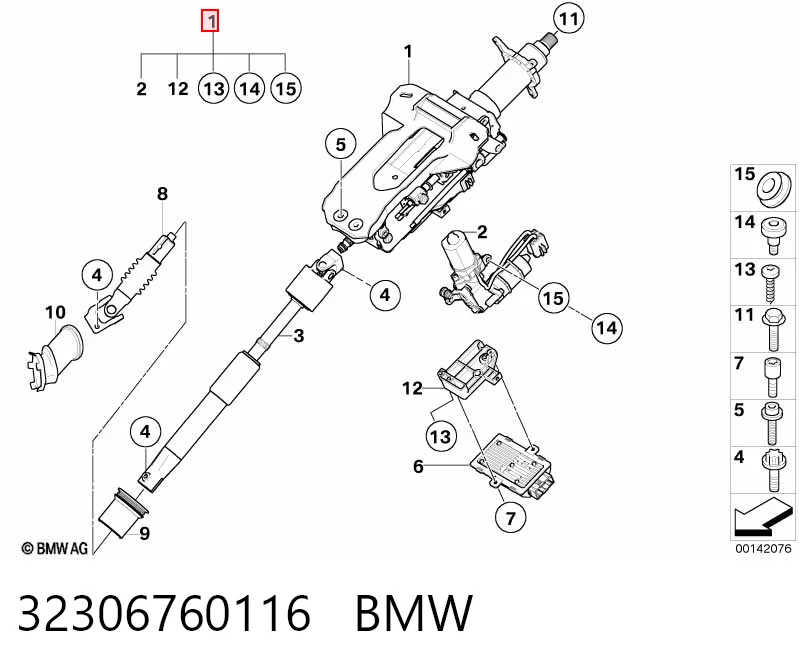 Купить Рулевая колонка Бмв 7  E65, E66, E67