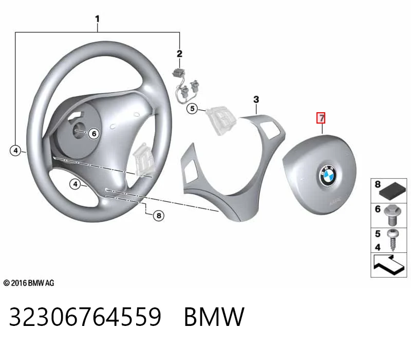 32306884328 BMW Подушка безопасности водителя