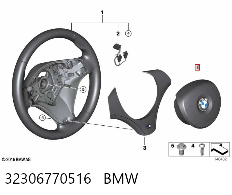 Купить 32306884328 BMW Подушка AIRBAG водительская