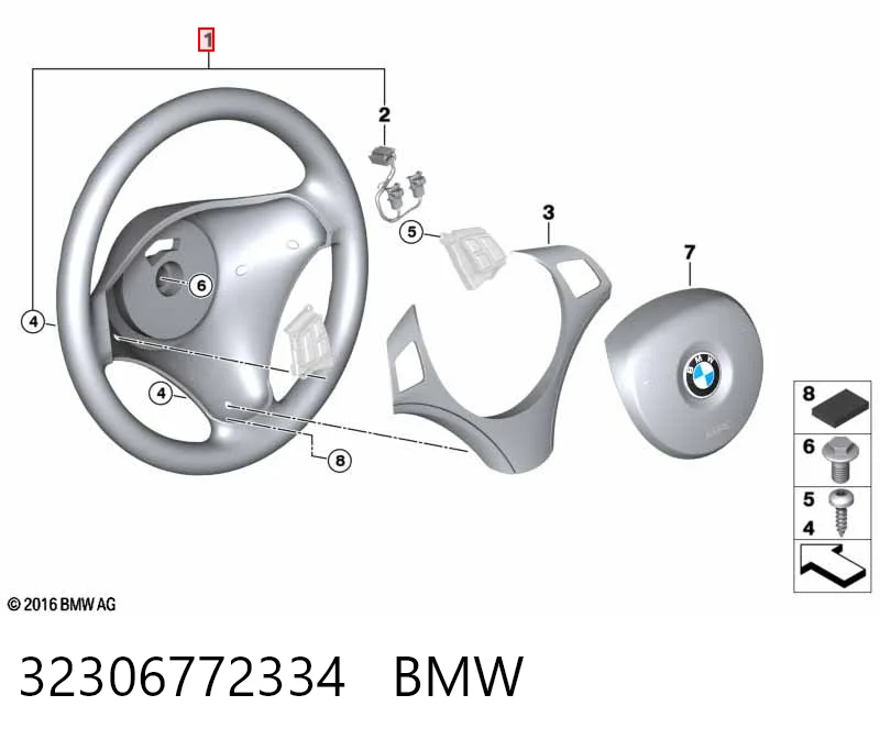 Колесо рулевое на BMW 3  E90